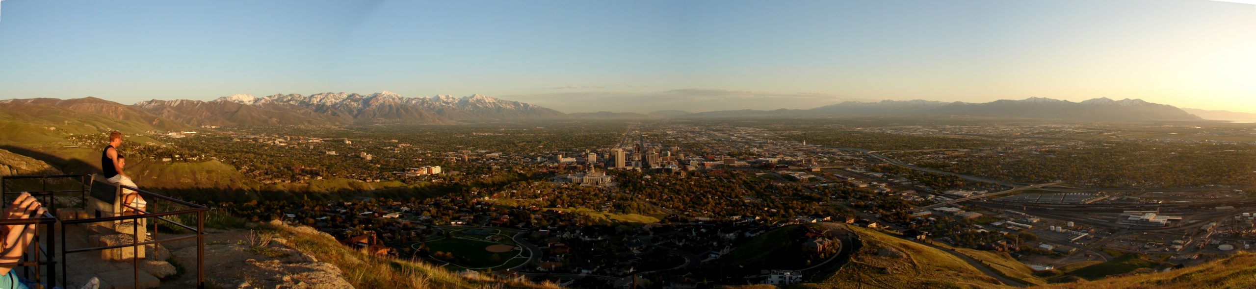 Salt Lake City Panorama from Ensign Peak. Photo by Jake from Salt Lake City, United States